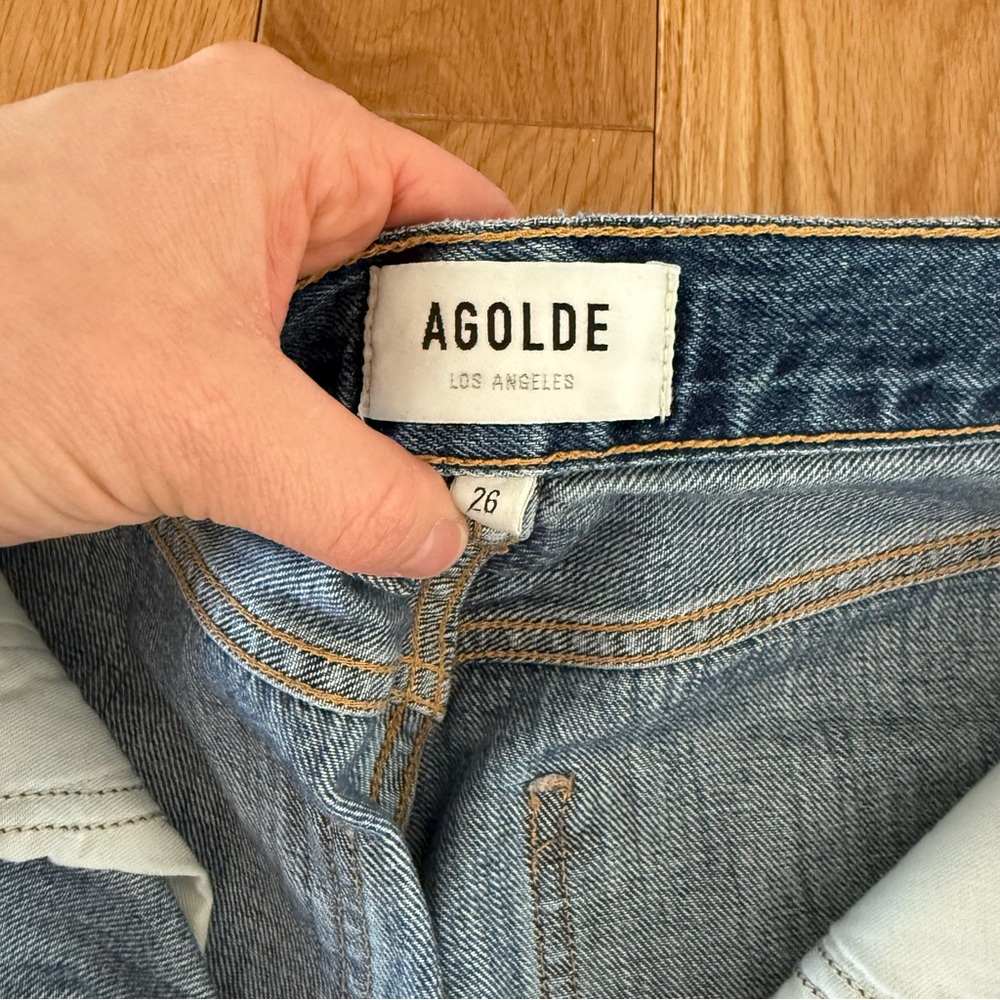 Agolde Riley High Rise Straight Crop Jeans - Picture 3 of 6